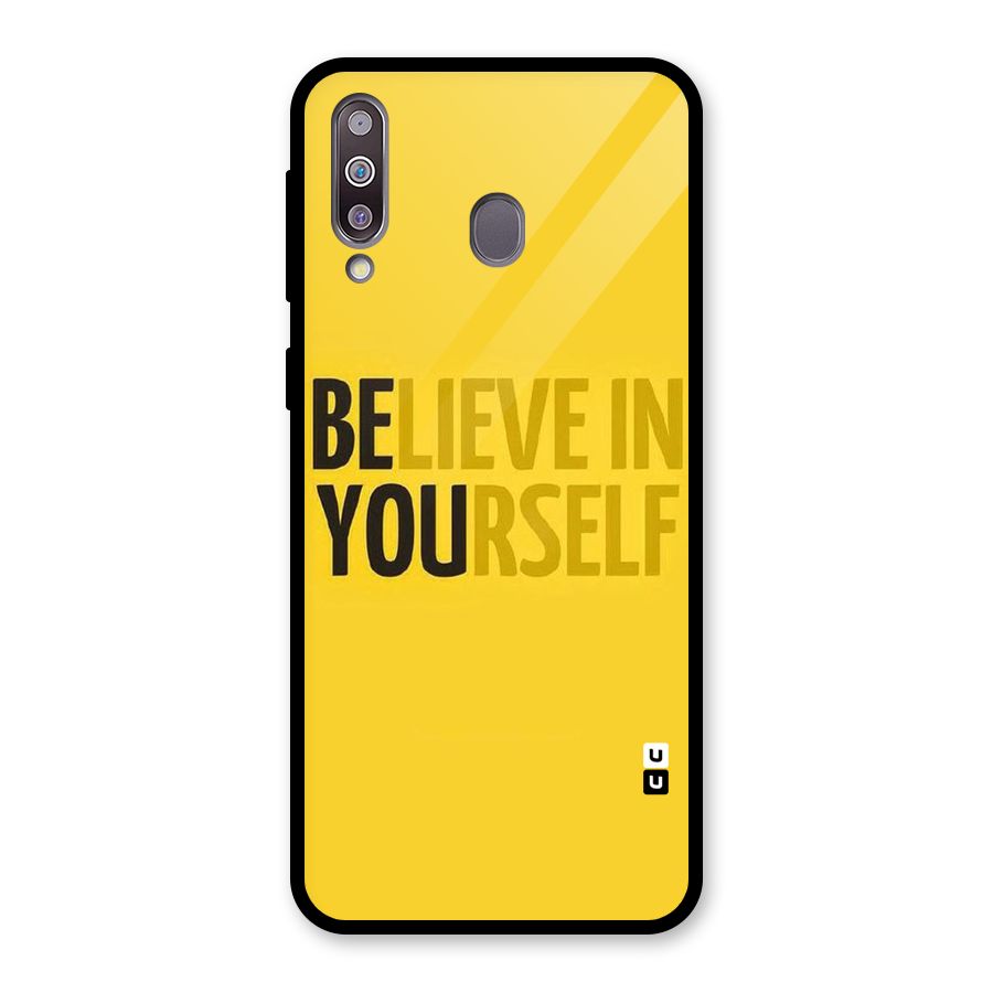 Believe Yourself Yellow Glass Back Case for Galaxy M30