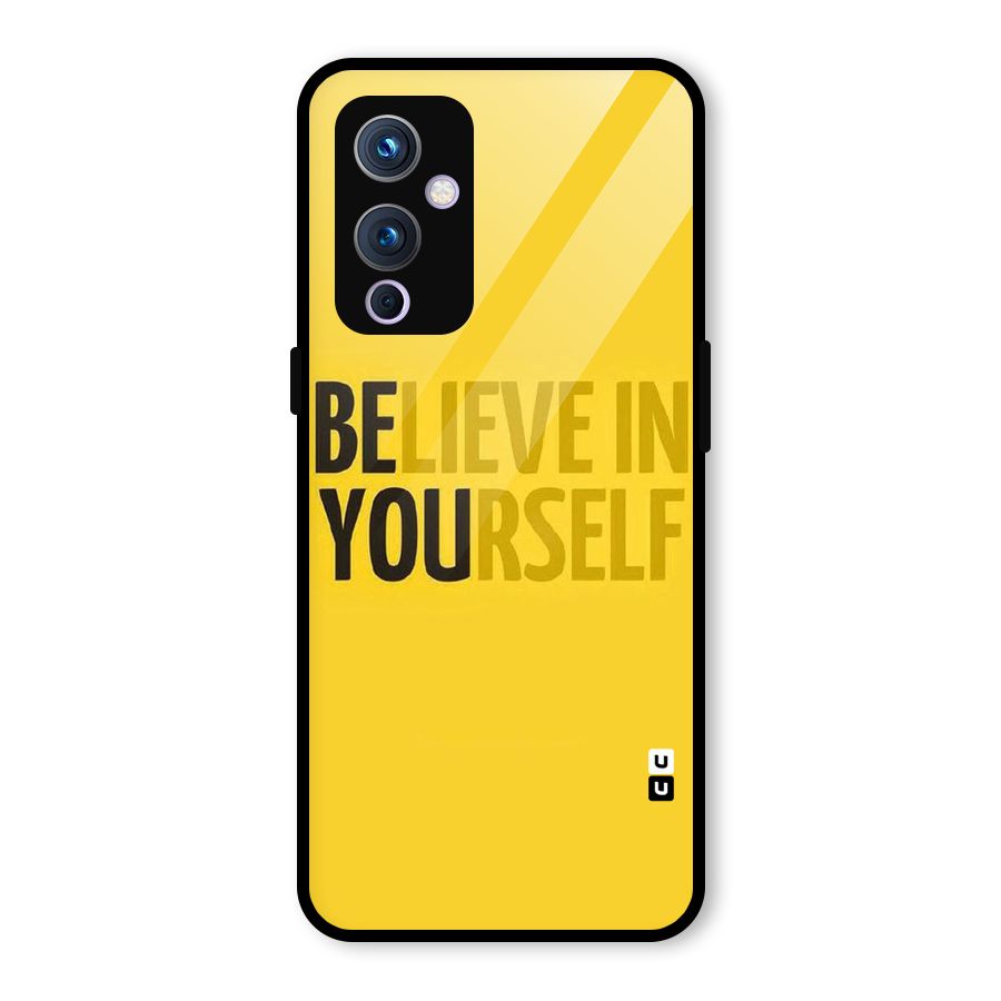 Believe Yourself Yellow Glass Back Case for OnePlus 9