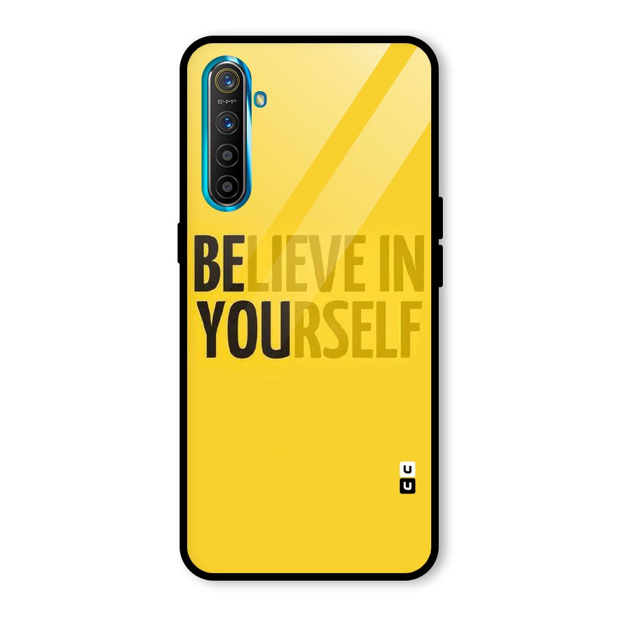 Believe Yourself Yellow Glass Back Case for Realme X2