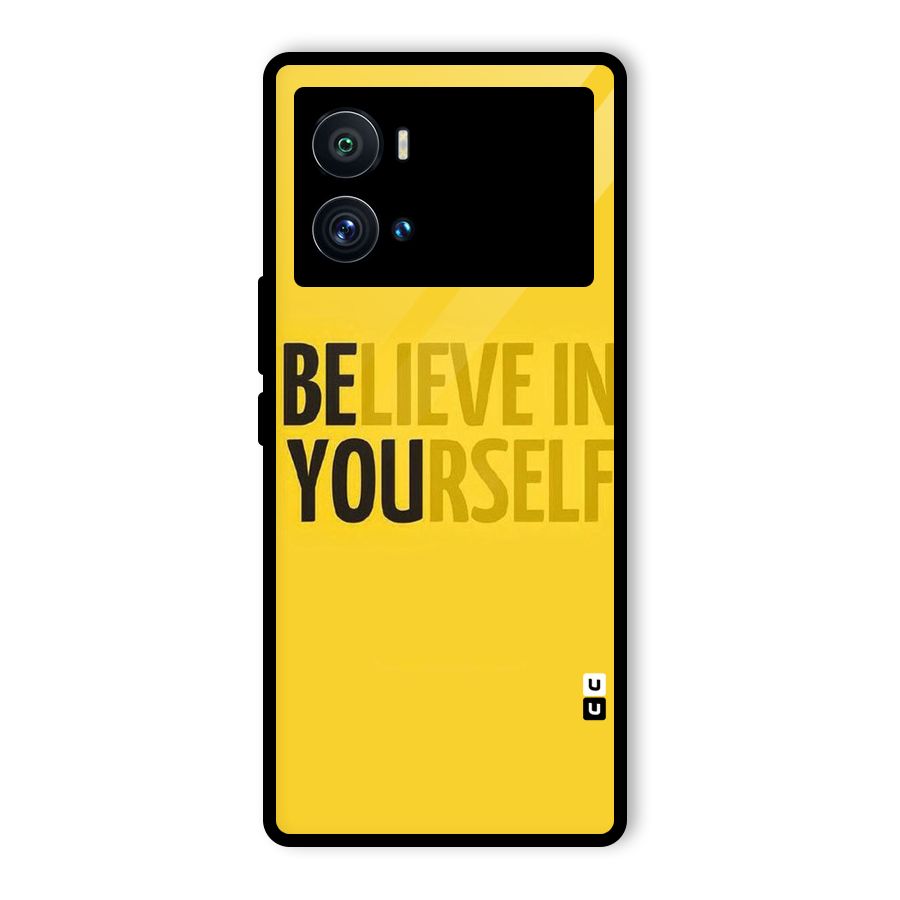 Believe Yourself Yellow Glass Back Case for Vivo iQOO 9 Pro