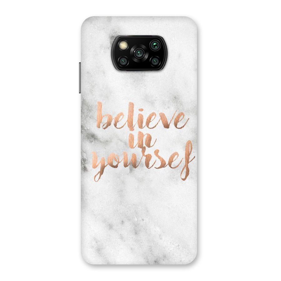Believe in Yourself Back Case for Poco X3