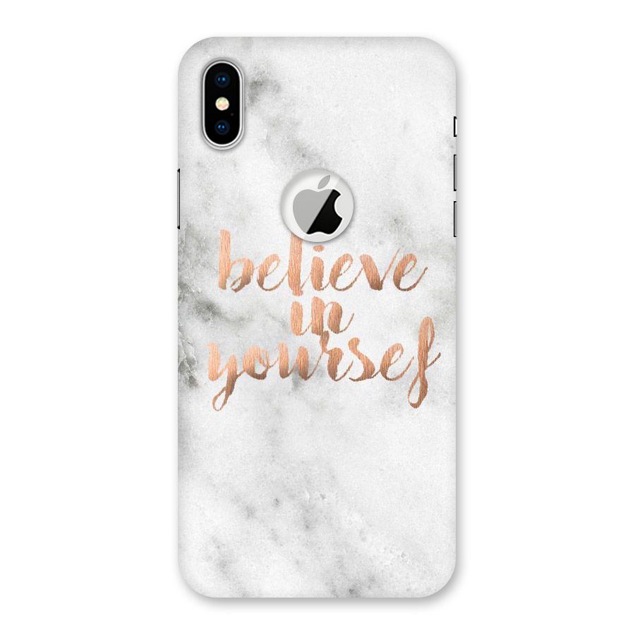 Believe in Yourself Back Case for iPhone XS Logo Cut