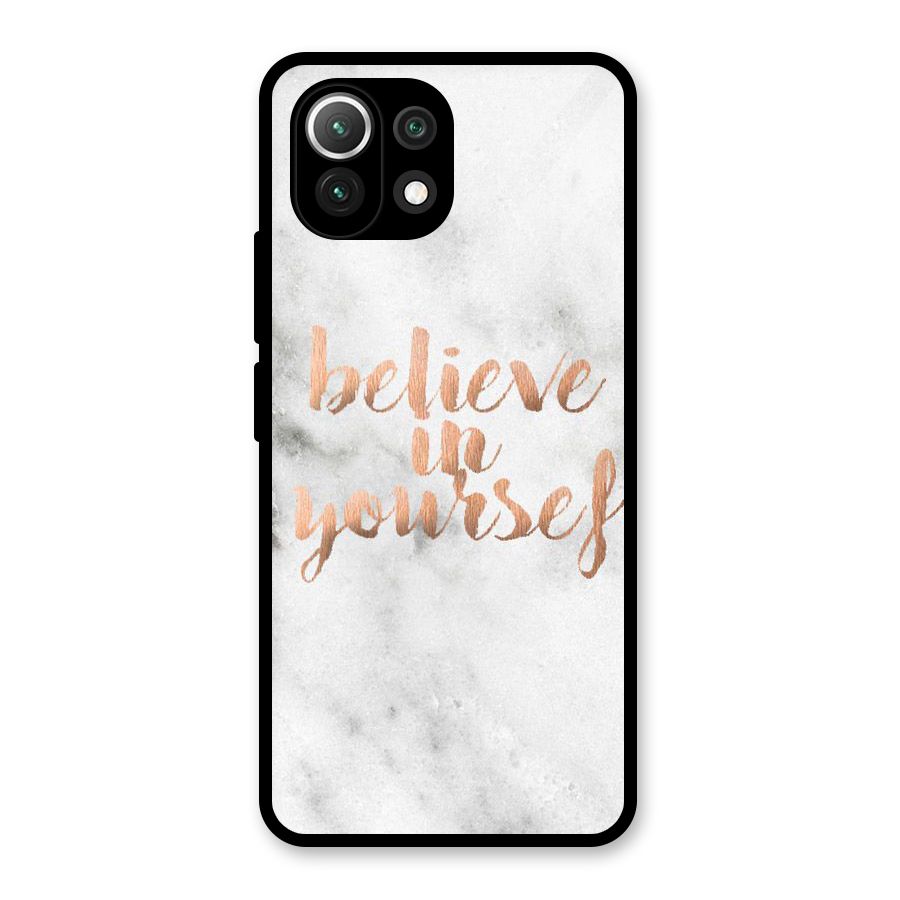 Believe in Yourself Glass Back Case for Mi 11 Lite