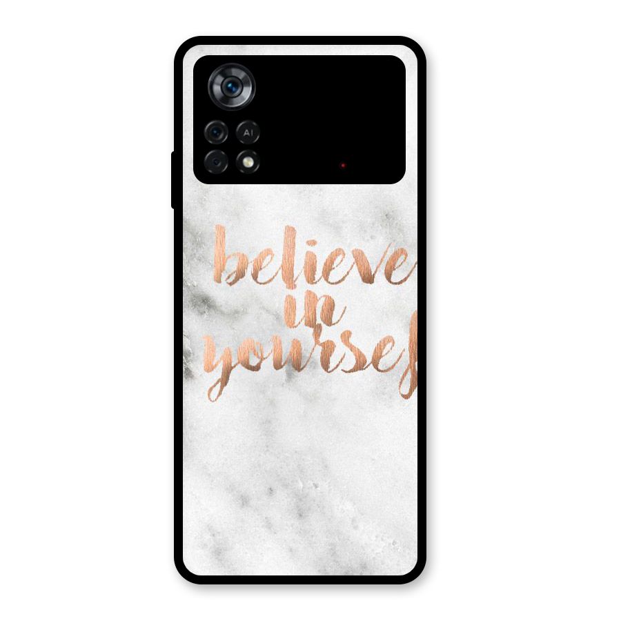 Believe in Yourself Glass Back Case for Poco X4 Pro 5G