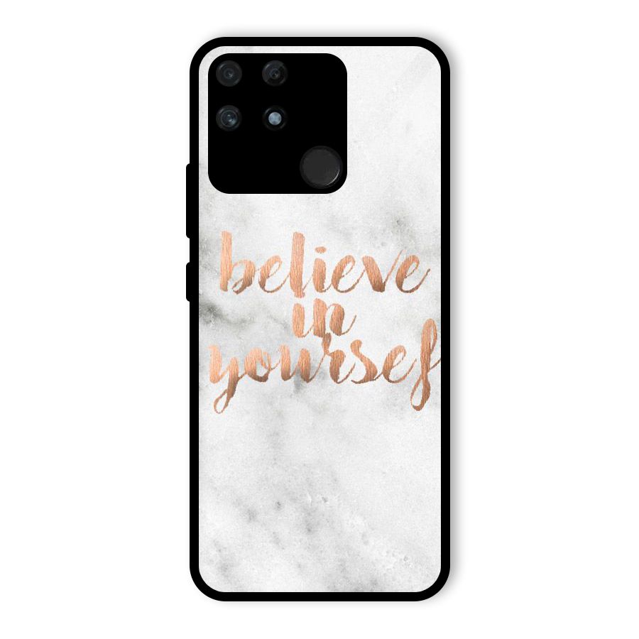 Believe in Yourself Glass Back Case for Realme Narzo 50A