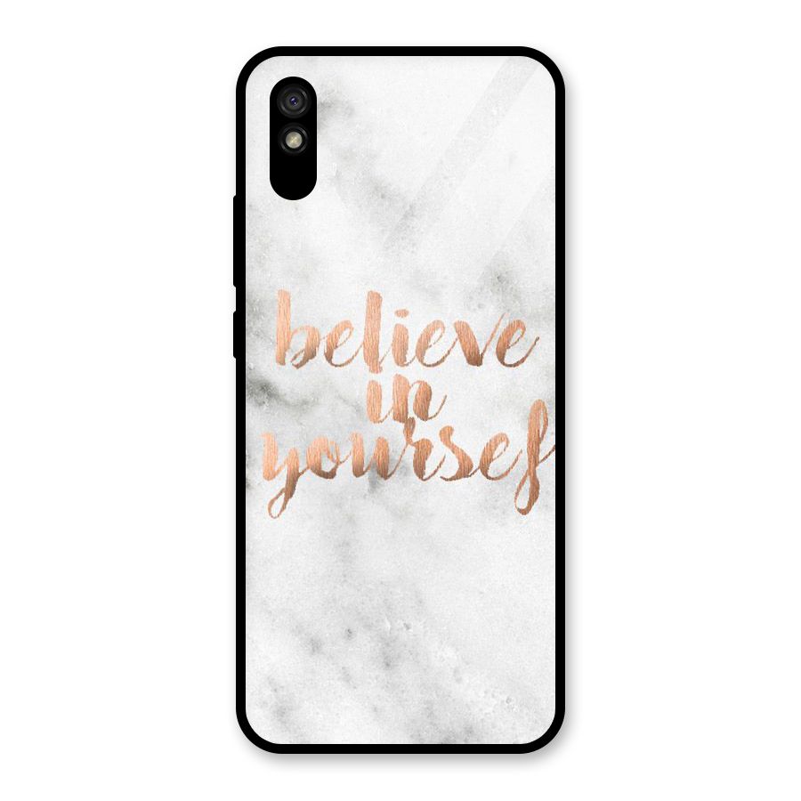 Believe in Yourself Glass Back Case for Redmi 9A