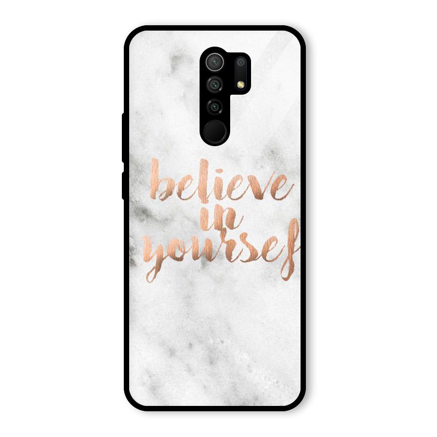 Believe in Yourself Glass Back Case for Redmi 9 Prime