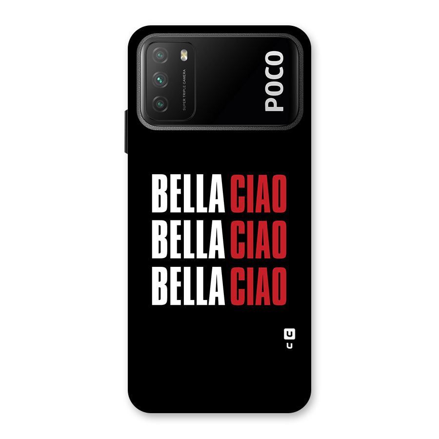 Bella Ciao Bella Ciao Bella Ciao Back Case for Poco M3