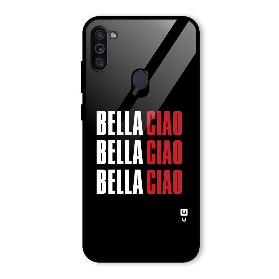 Bella Ciao Bella Ciao Bella Ciao Glass Back Case for Galaxy M11