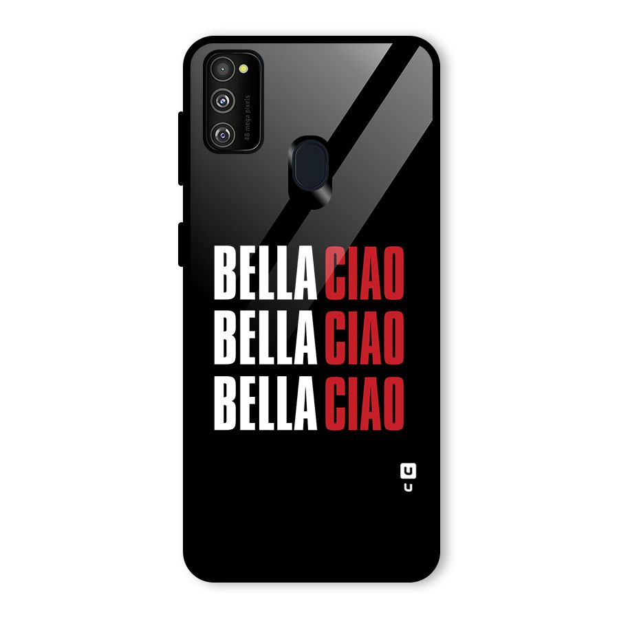 Bella Ciao Bella Ciao Bella Ciao Glass Back Case for Galaxy M21