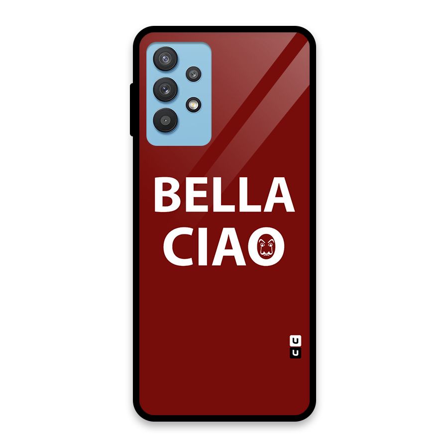 Bella Ciao Typography Art Glass Back Case for Galaxy M32 5G