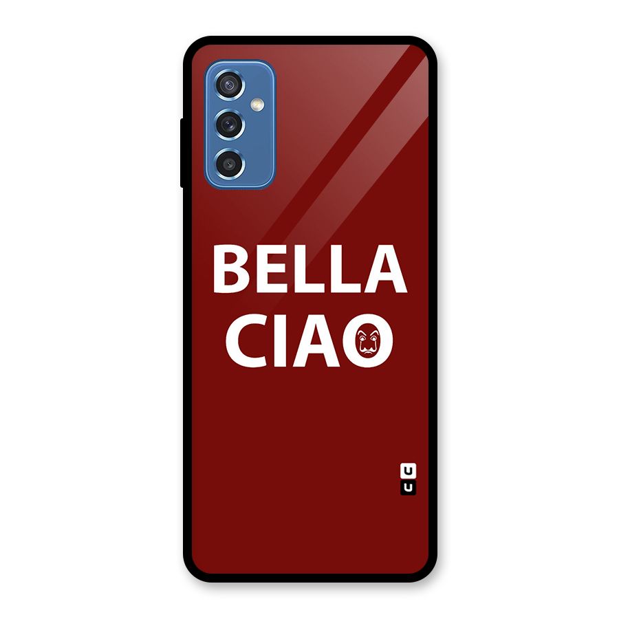 Bella Ciao Typography Art Glass Back Case for Galaxy M52 5G