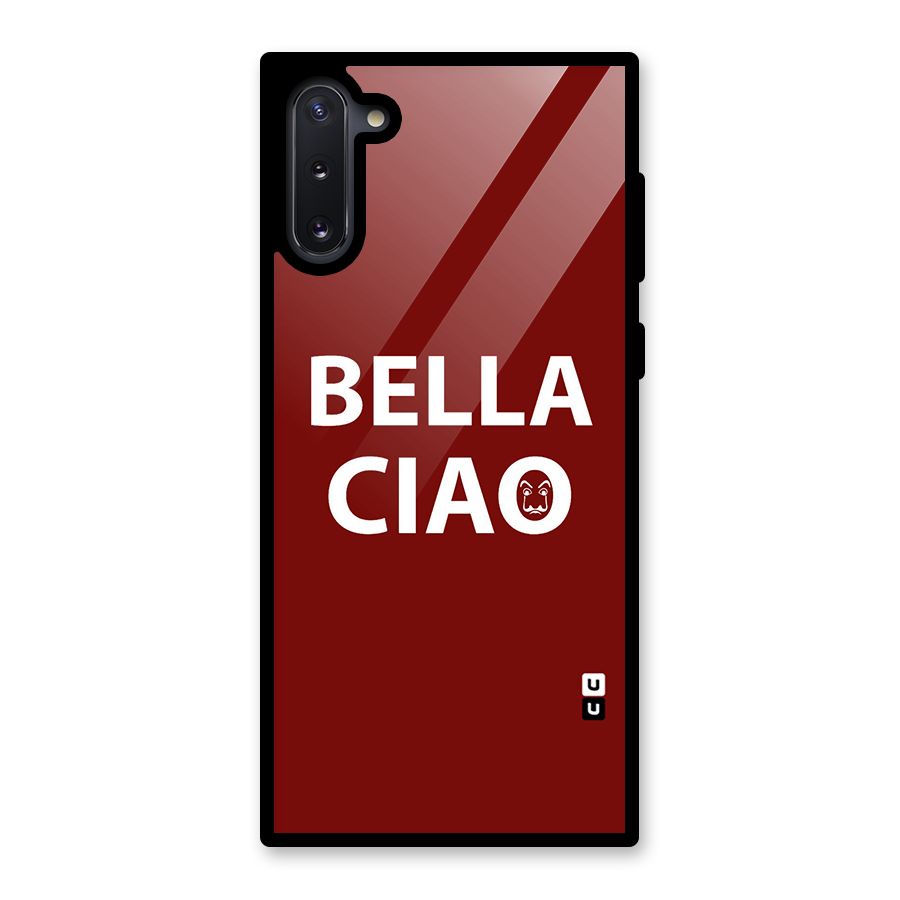 Bella Ciao Typography Art Glass Back Case for Galaxy Note 10