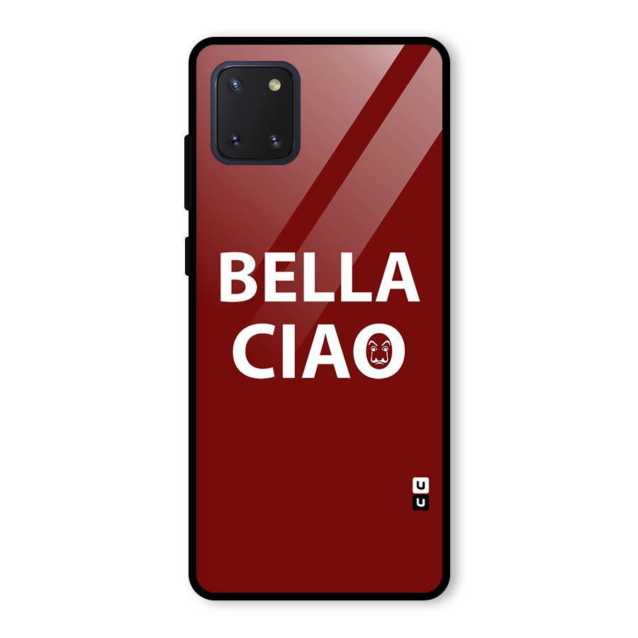 Bella Ciao Typography Art Glass Back Case for Galaxy Note 10 Lite