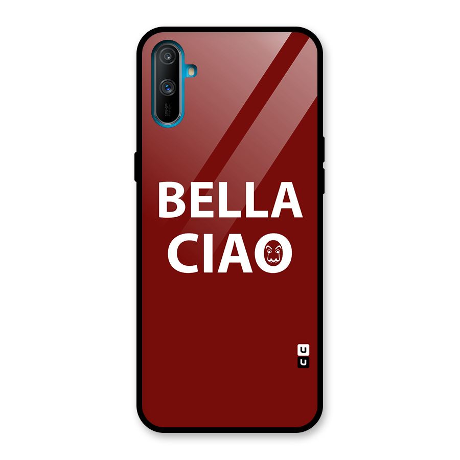 Bella Ciao Typography Art Glass Back Case for Realme C3