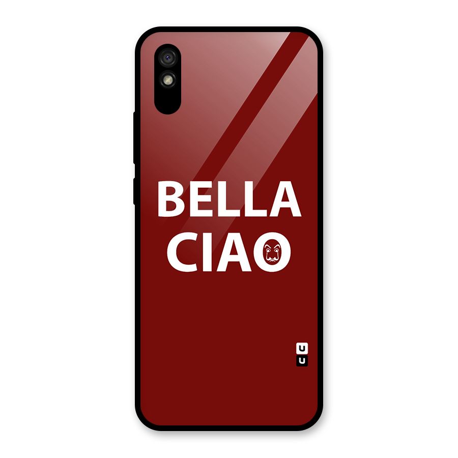 Bella Ciao Typography Art Glass Back Case for Redmi 9i