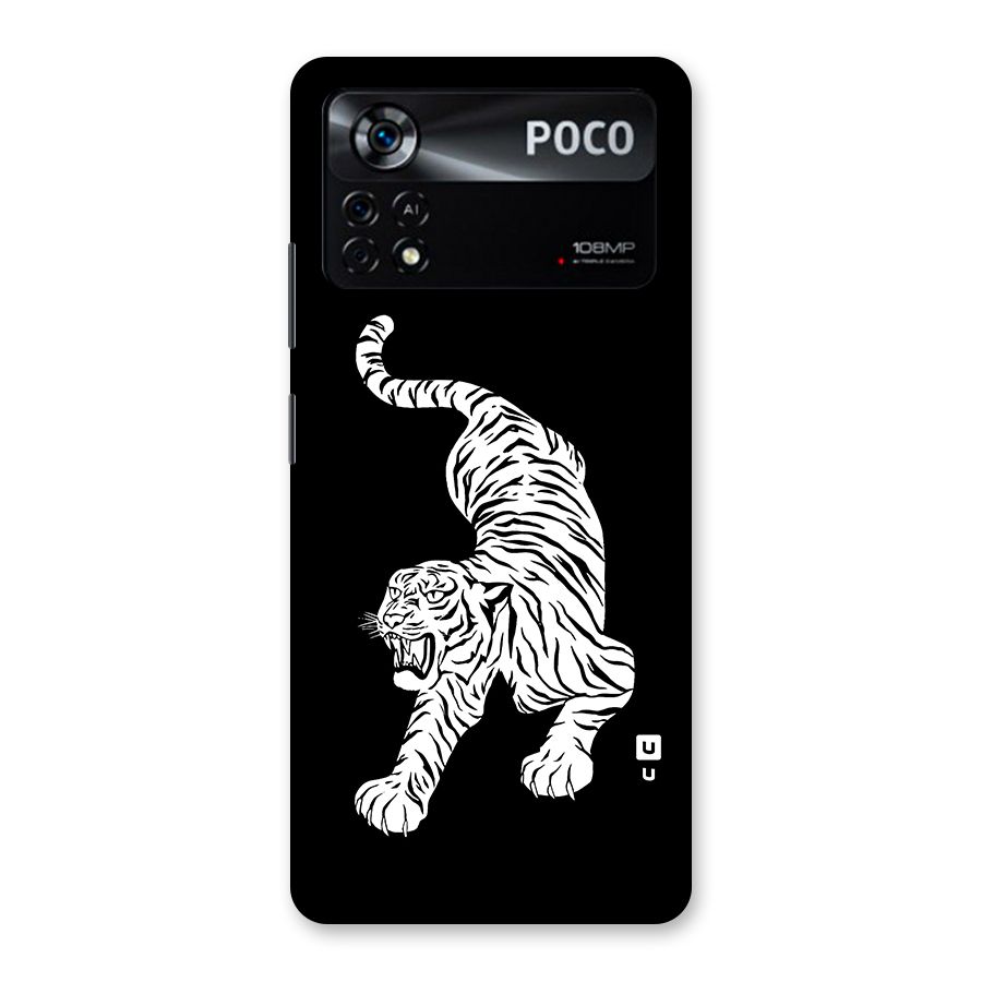 Bengal Tiger Stencil Art Back Case for Poco X4 Pro 5G
