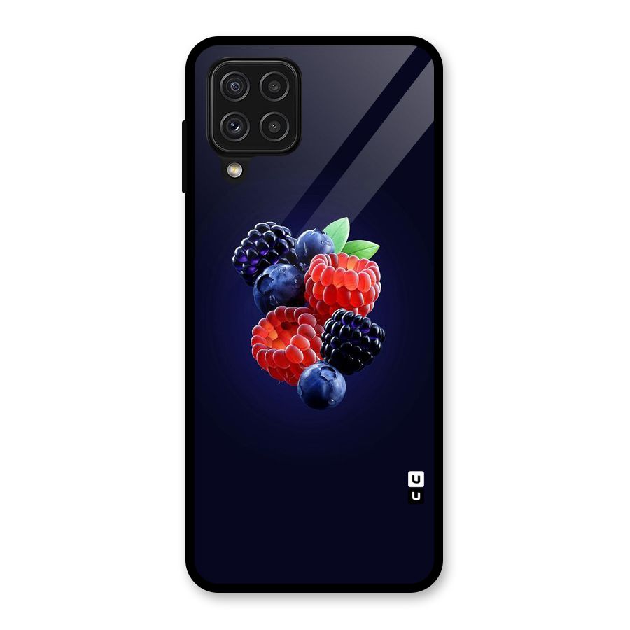 Berry Blast Glass Back Case for Galaxy A22 4G