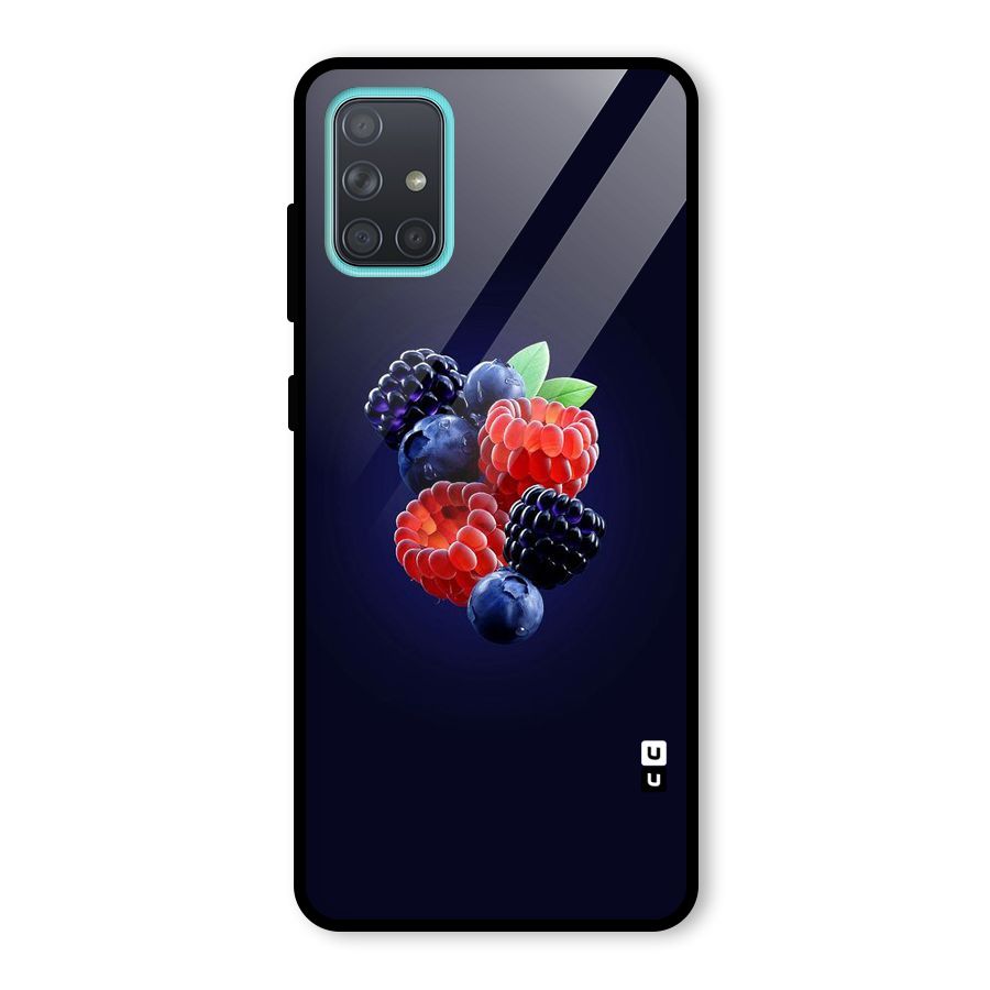 Berry Blast Glass Back Case for Galaxy A71