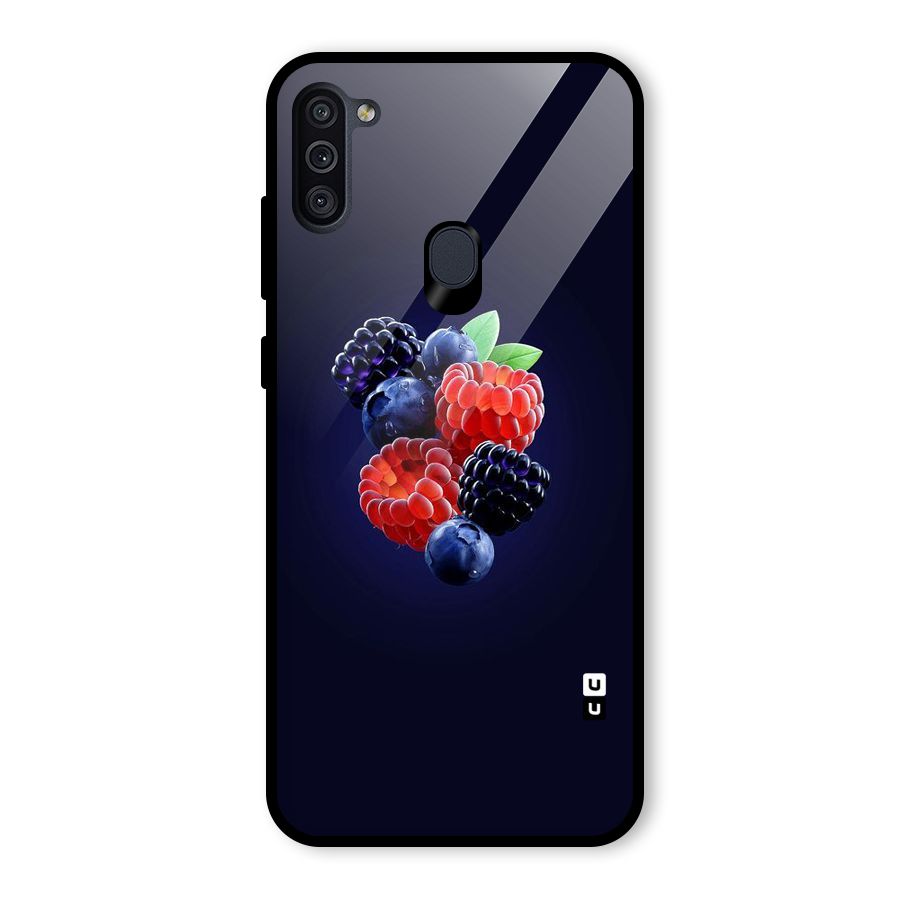 Berry Blast Glass Back Case for Galaxy M11