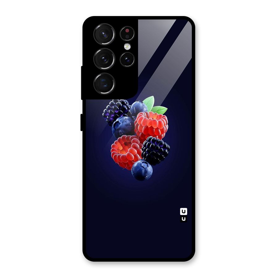 Berry Blast Glass Back Case for Galaxy S21 Ultra 5G