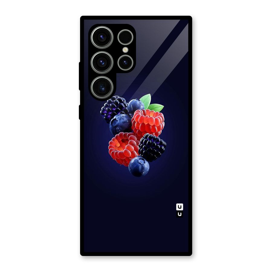 Berry Blast Glass Back Case for Galaxy S23 Ultra