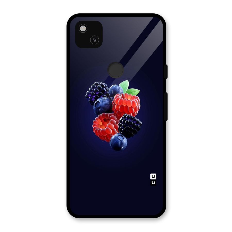 Berry Blast Glass Back Case for Google Pixel 4a