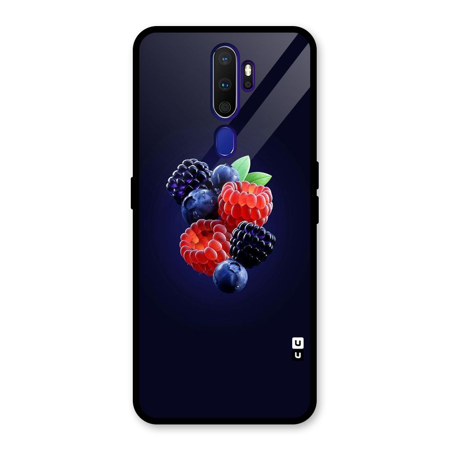 Berry Blast Glass Back Case for Oppo A9 (2020)