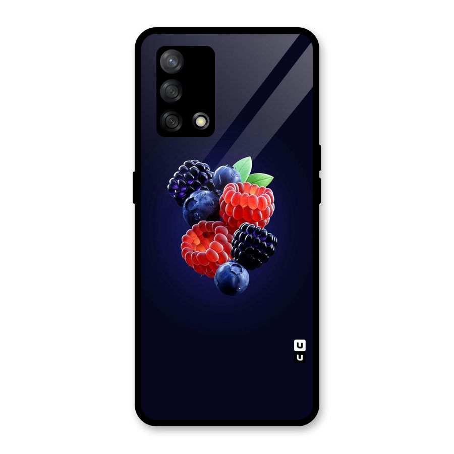 Berry Blast Glass Back Case for Oppo F19s
