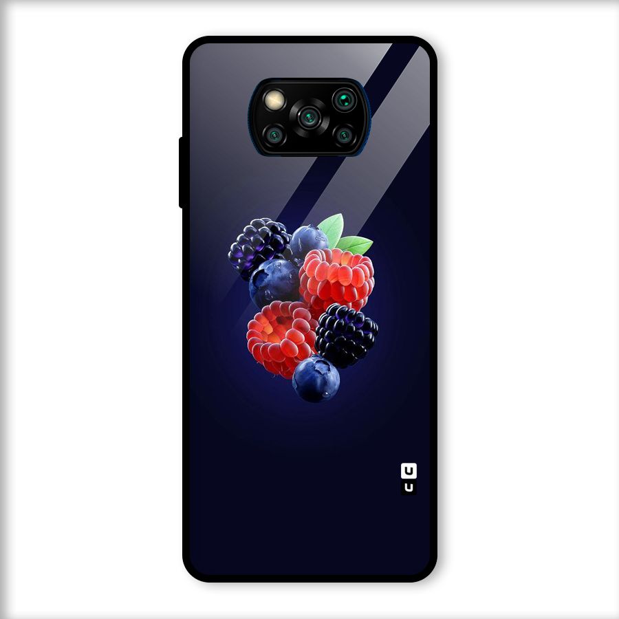 Berry Blast Glass Back Case for Poco X3