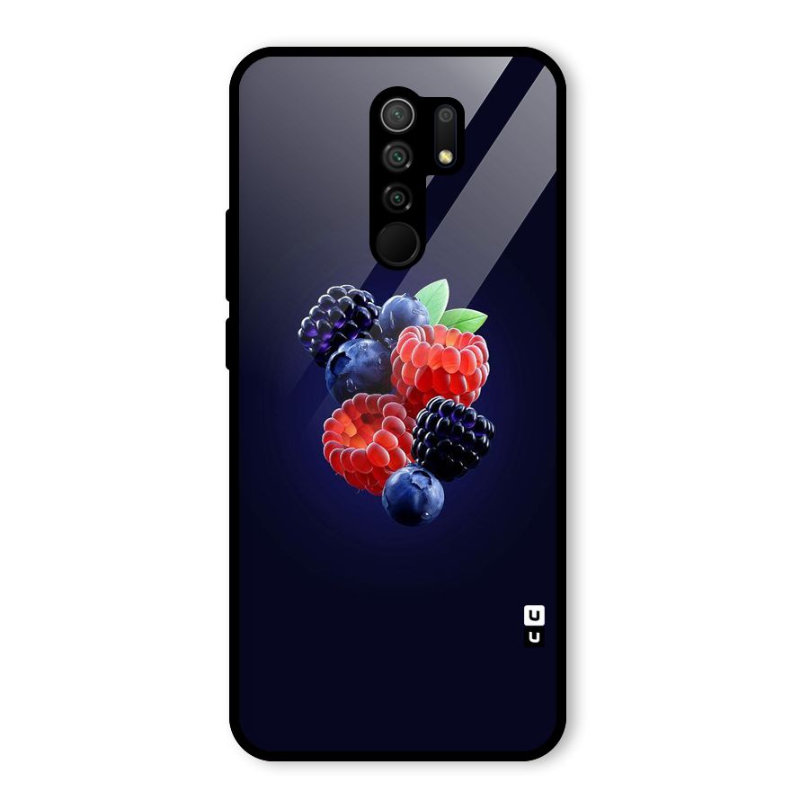 Berry Blast Glass Back Case for Redmi 9 Prime