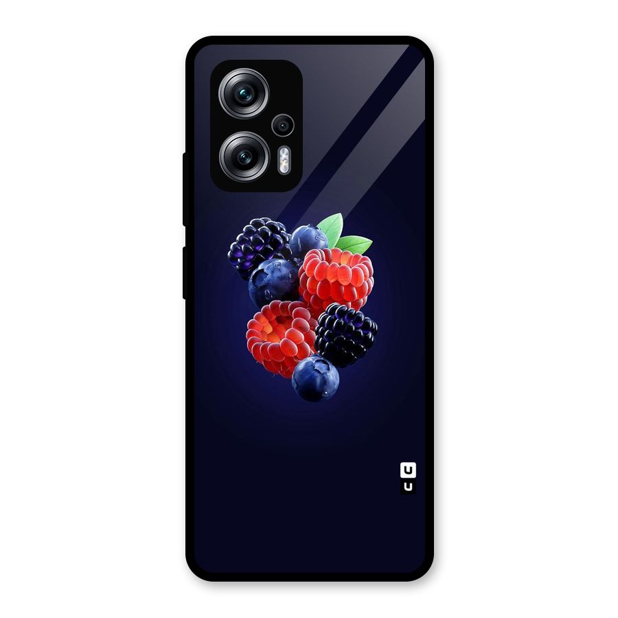 Berry Blast Glass Back Case for Redmi K50i
