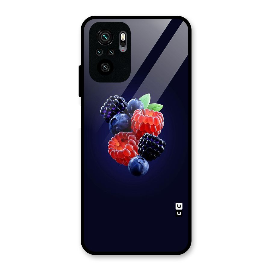 Berry Blast Glass Back Case for Redmi Note 10S