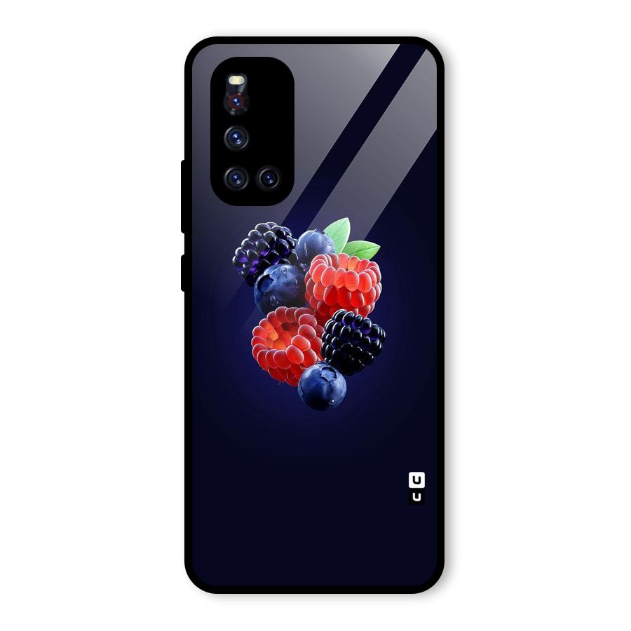 Berry Blast Glass Back Case for Vivo V19