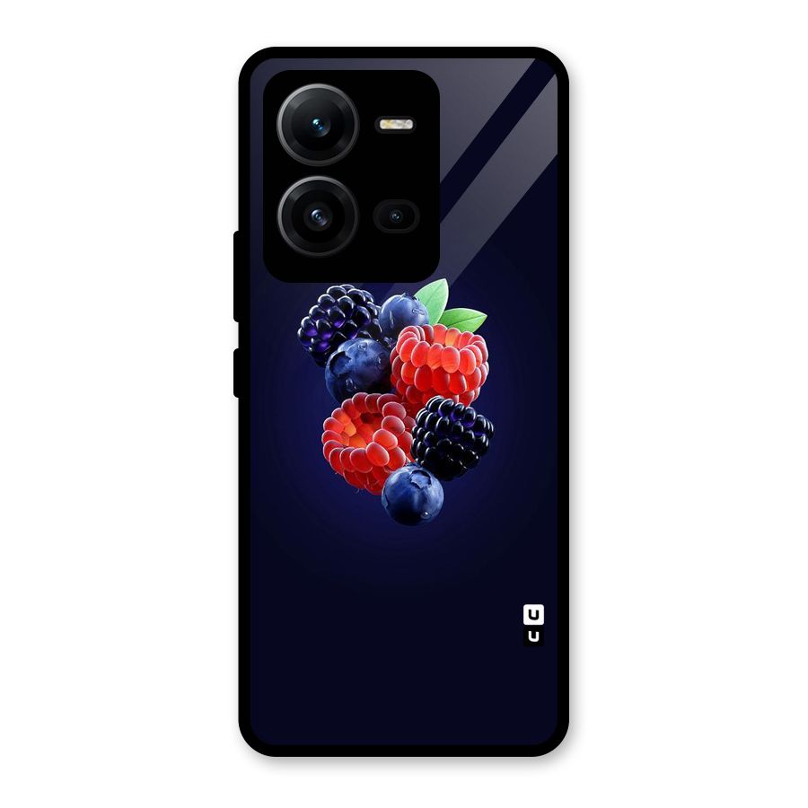 Berry Blast Glass Back Case for Vivo V25