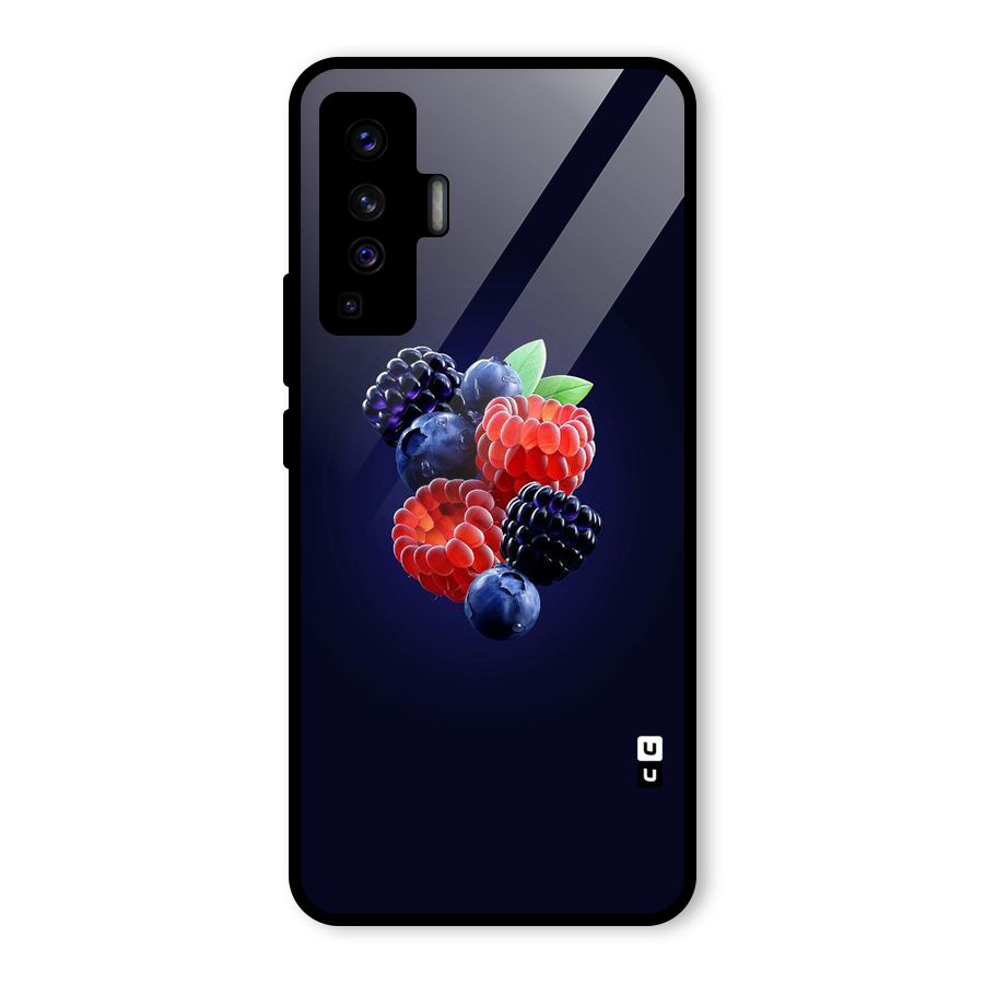 Berry Blast Glass Back Case for Vivo X50