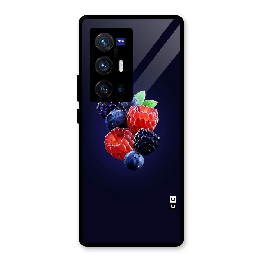 Berry Blast Glass Back Case for Vivo X70 Pro Plus