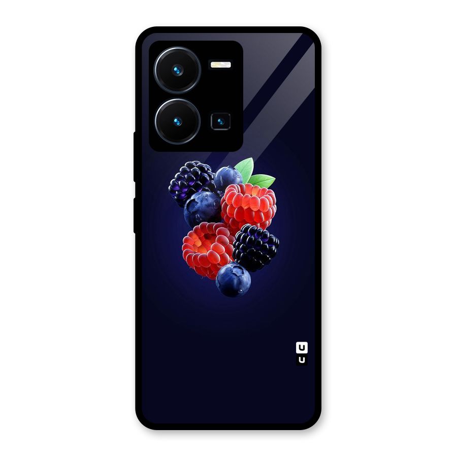 Berry Blast Glass Back Case for Vivo Y35