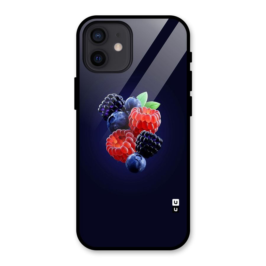 Berry Blast Glass Back Case for iPhone 12