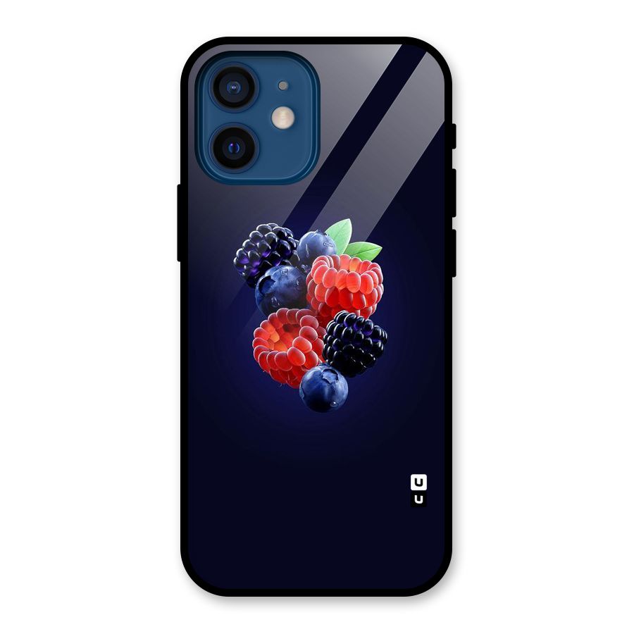 Berry Blast Glass Back Case for iPhone 12 Mini