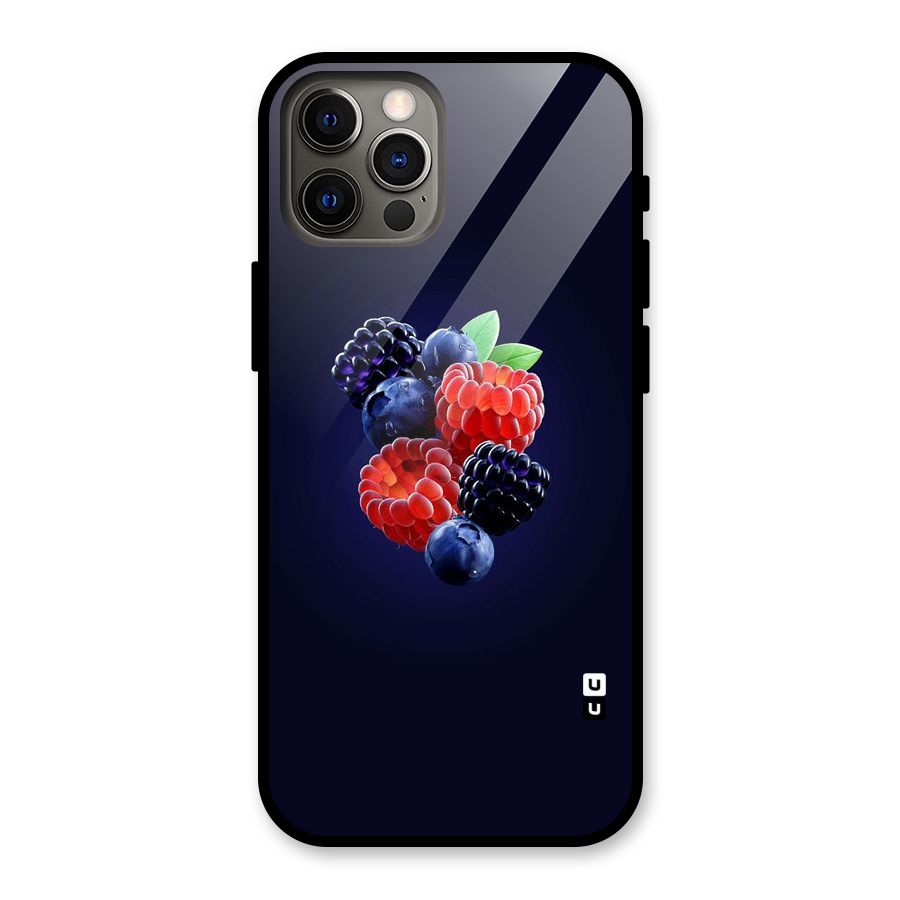 Berry Blast Glass Back Case for iPhone 12 Pro