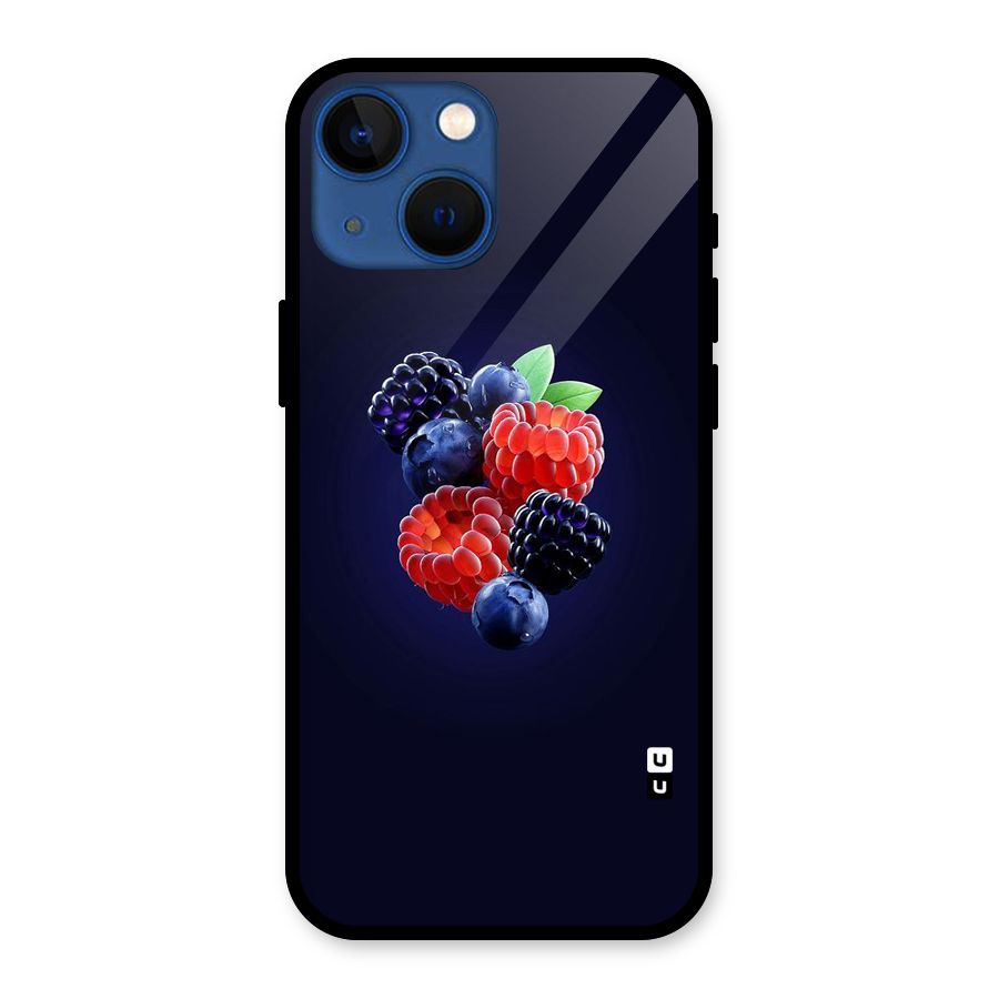 Berry Blast Glass Back Case for iPhone 13 Mini