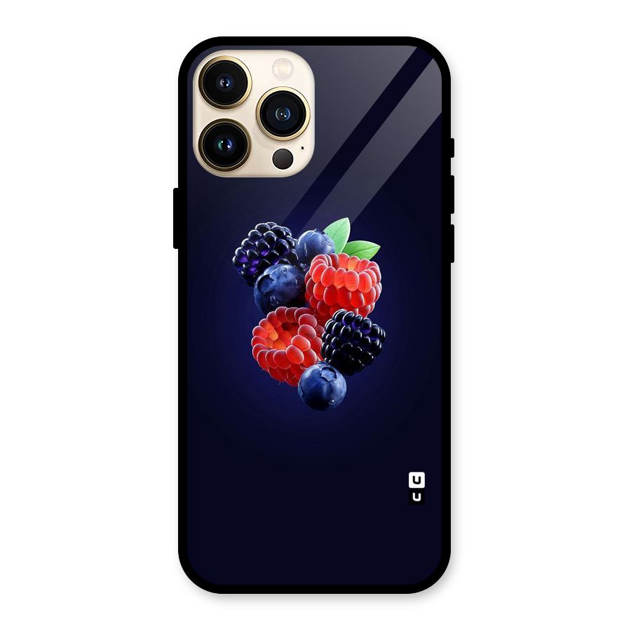Berry Blast Glass Back Case for iPhone 13 Pro Max