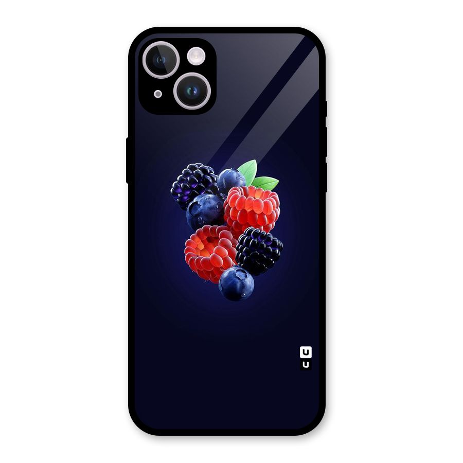 Berry Blast Glass Back Case for iPhone 14 Plus