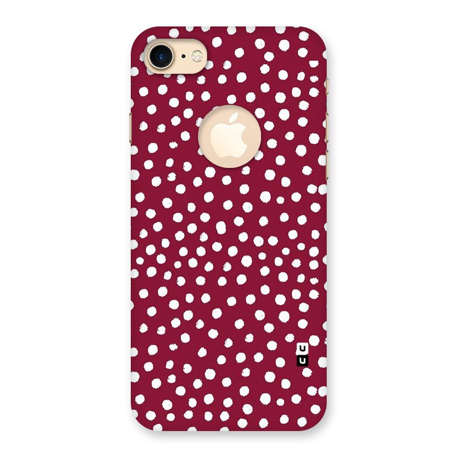 Best Dots Pattern Back Case for iPhone 7 Logo Cut