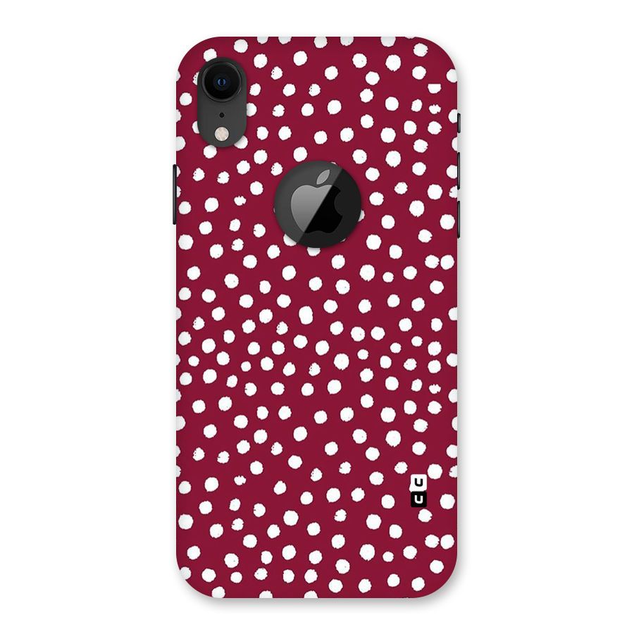 Best Dots Pattern Back Case for iPhone XR Logo Cut