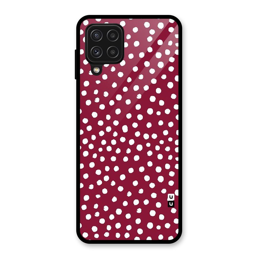 Best Dots Pattern Glass Back Case for Galaxy A22 4G