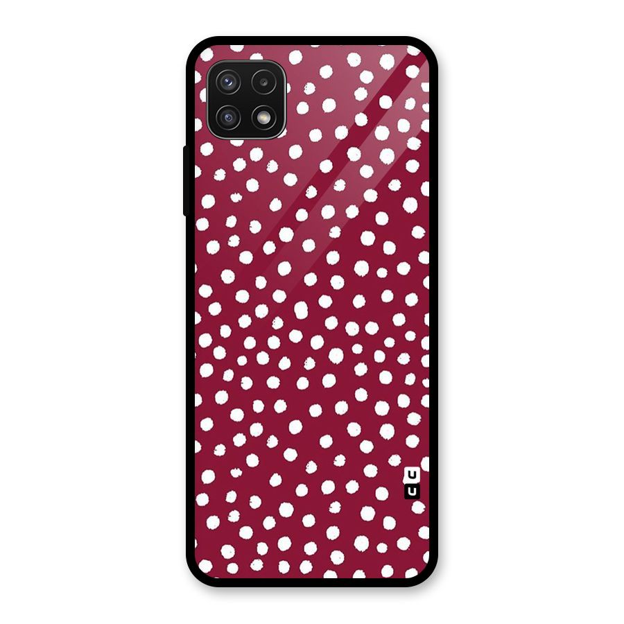 Best Dots Pattern Glass Back Case for Galaxy A22 5G