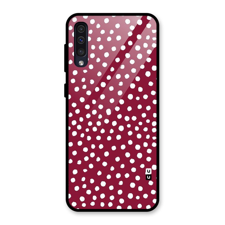 Best Dots Pattern Glass Back Case for Galaxy A50