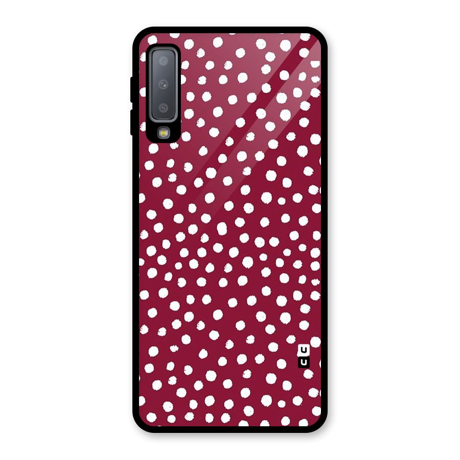 Best Dots Pattern Glass Back Case for Galaxy A7 (2018)